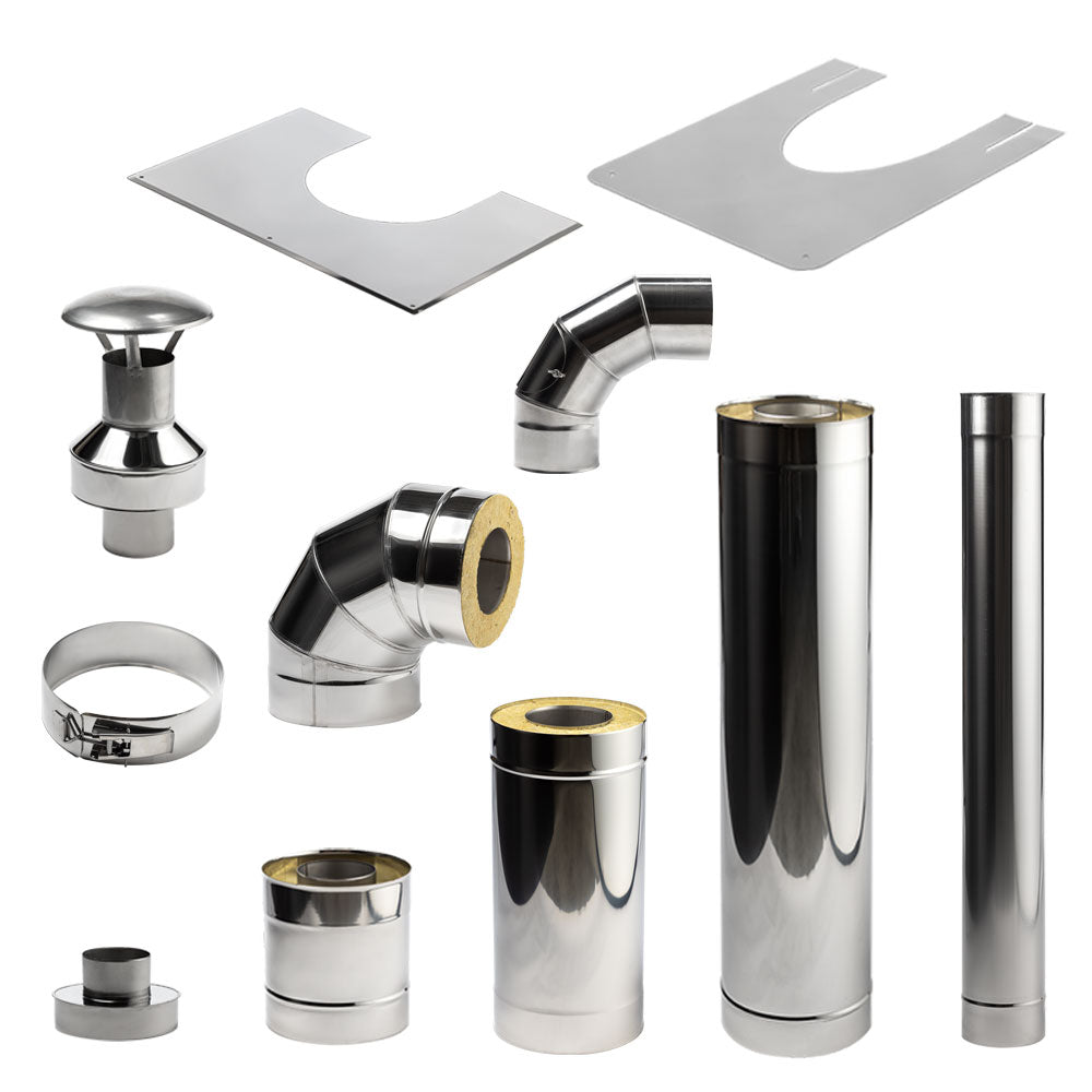HUUM Sauna Wood Stove Chimney Set, Thru-Wall - Image 2