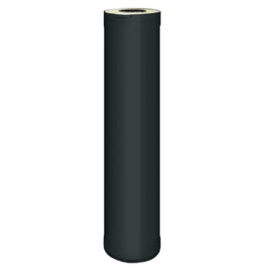 Harvia WHP1000M Sauna Chimney Extension, 1000mm, Black Steel