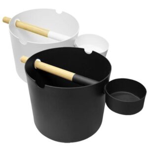 Kolo Sauna Bucket + Ladle Set, Aluminum/Bamboo, 1 Gal
