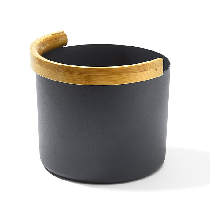 Kolo Sauna Bucket with Curved Handle, Aluminum/Bamboo, 1.5 Gal - Image 2