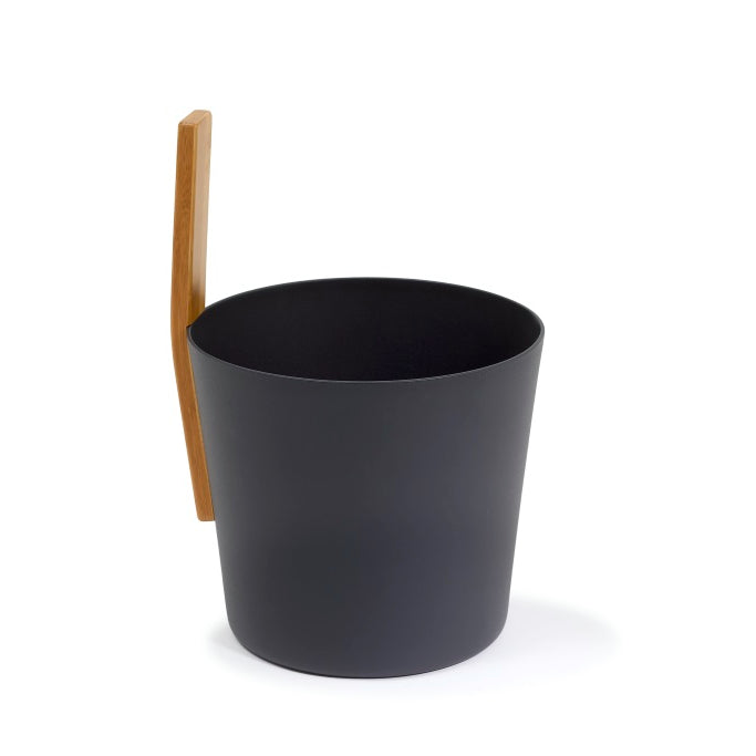 Kolo Sauna Bucket with a Straight Handle, Aluminum/Bamboo, 1 Gal - Image 2