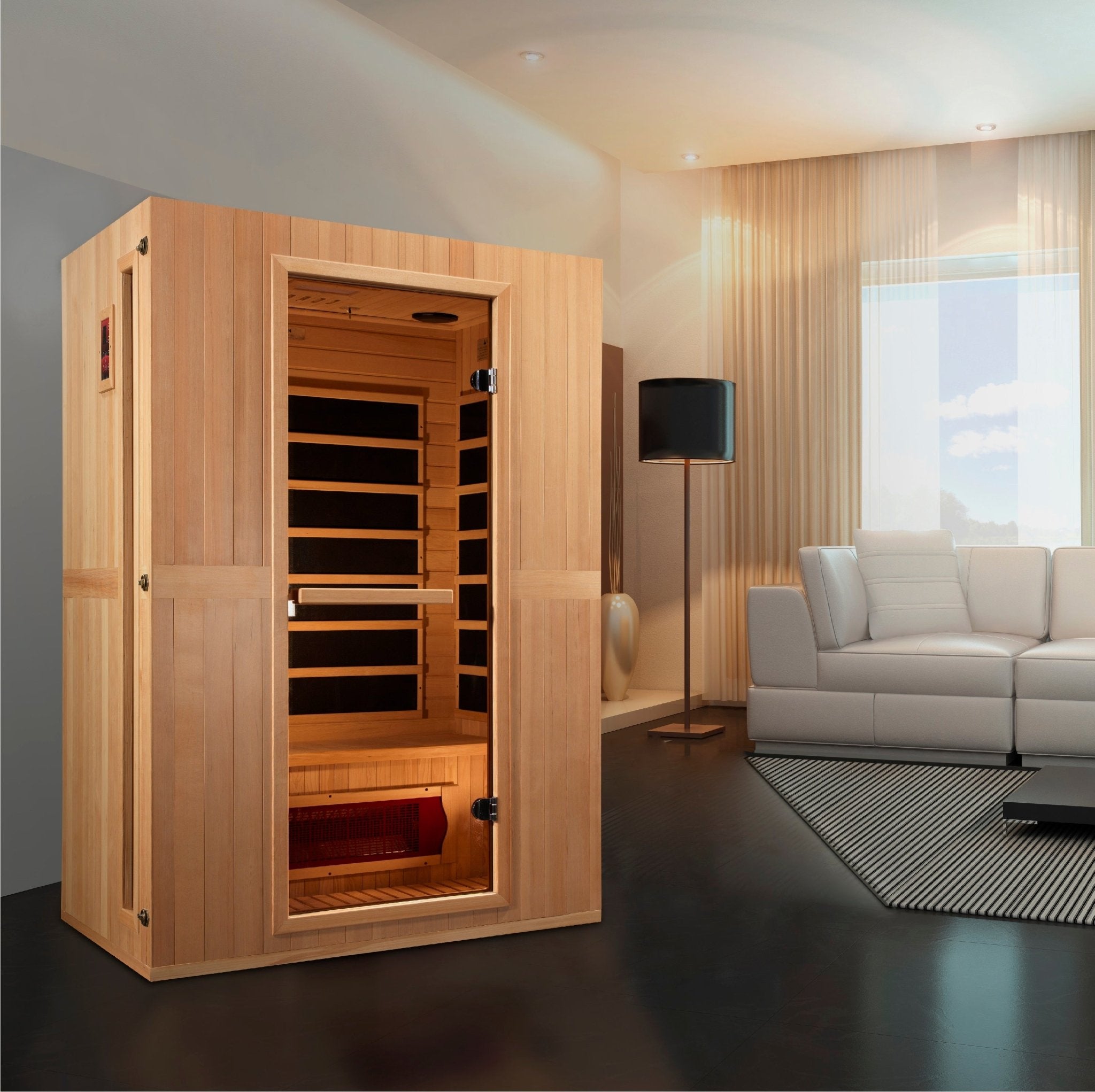 Maxxus Serenity 2-Person Low EMF FAR Infrared Sauna - Image 5
