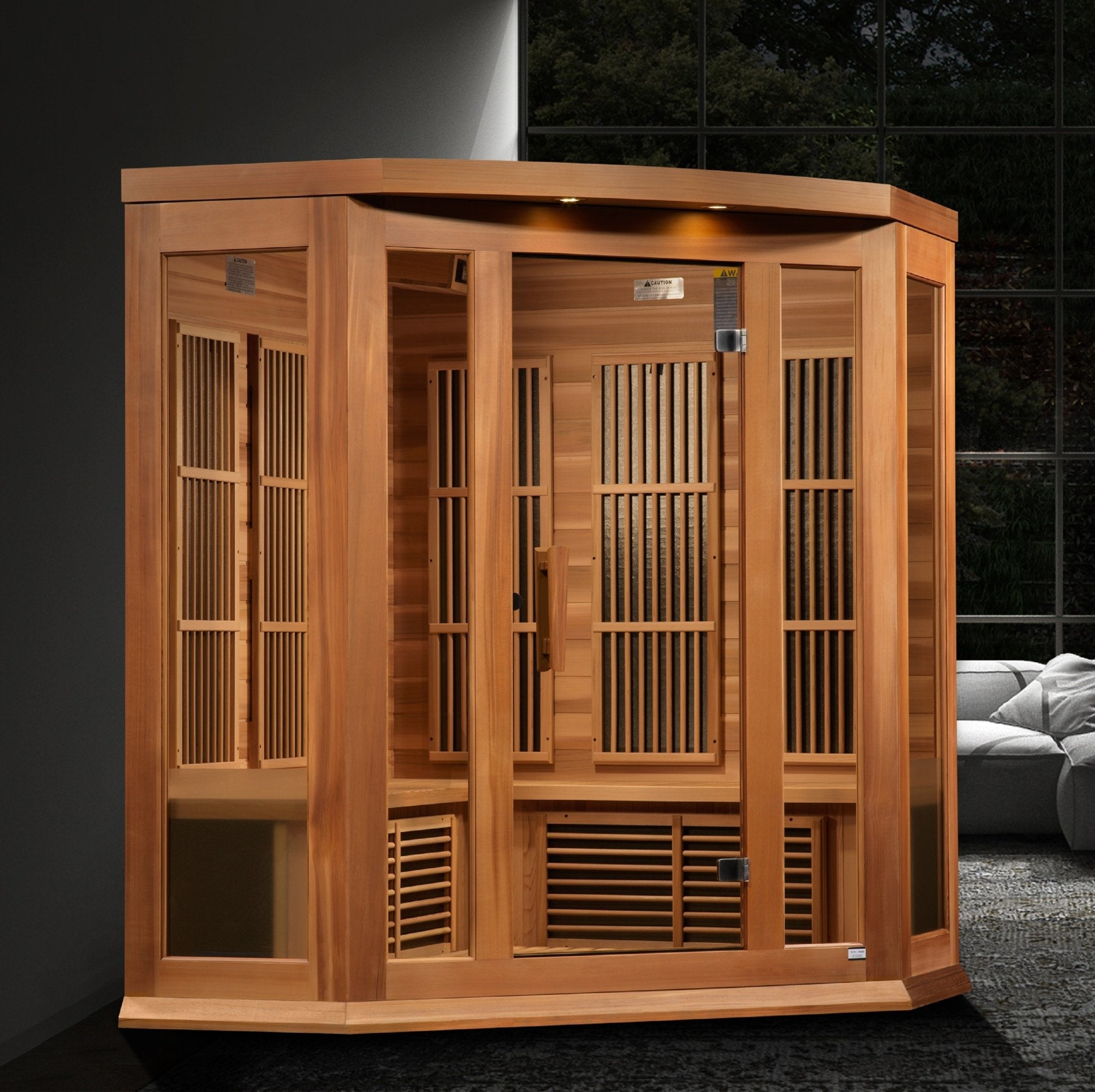 Maxxus Avignon 3-Person Near-Zero EMF FAR Infrared Corner Sauna - Image 4