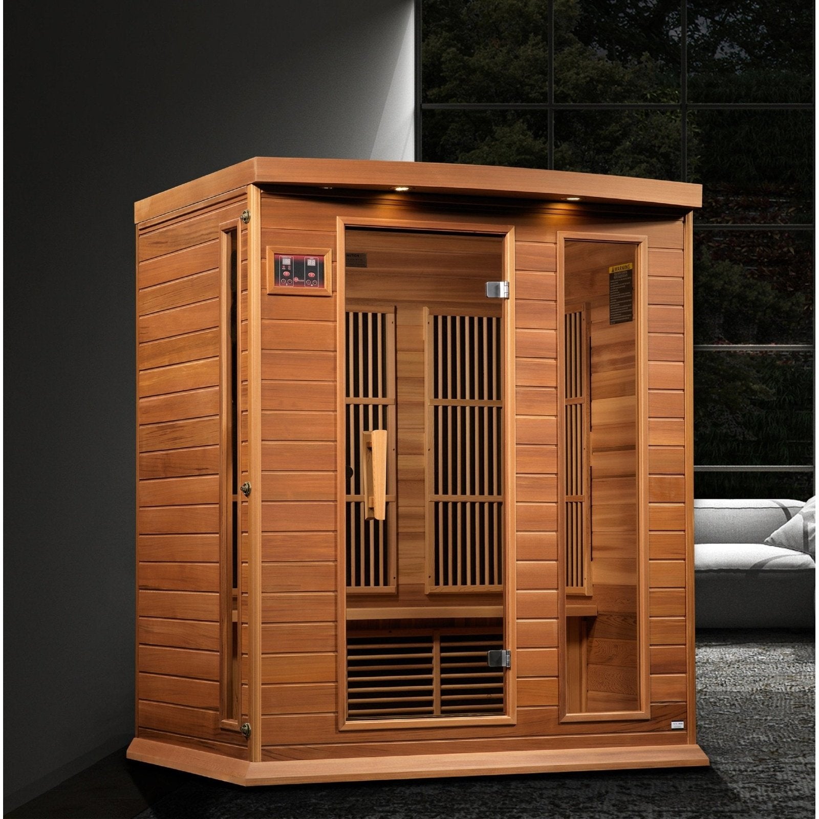 Maxxus 3-Person Cedar Near-Zero EMF FAR Infrared Sauna MX-K306-01-ZF CED - Image 5
