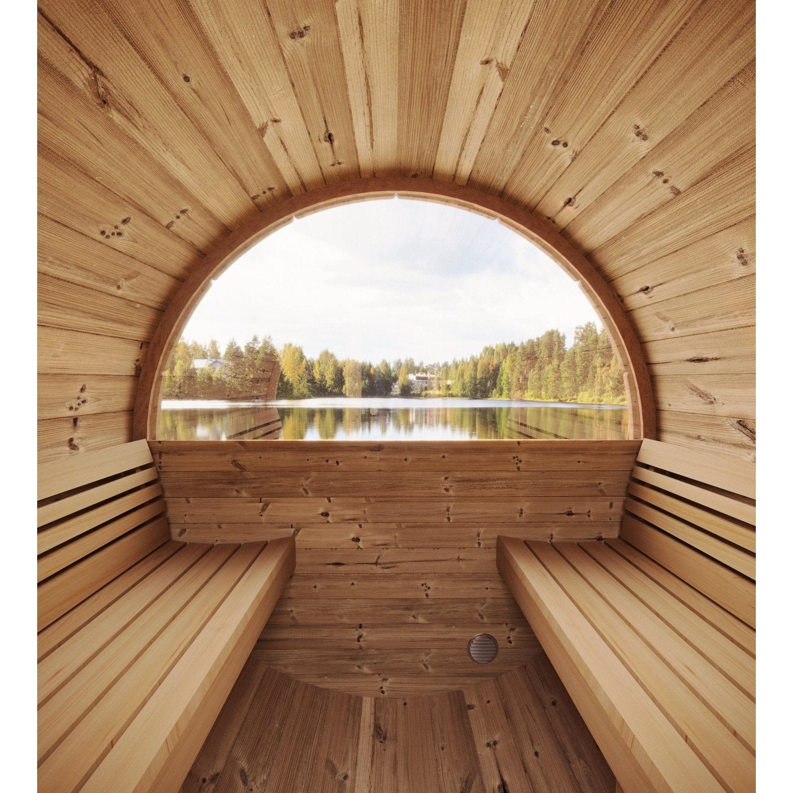 SaunaLife E6W 3-Person Barrel Sauna w/ Panoramic Window, 59"x81" - Image 7