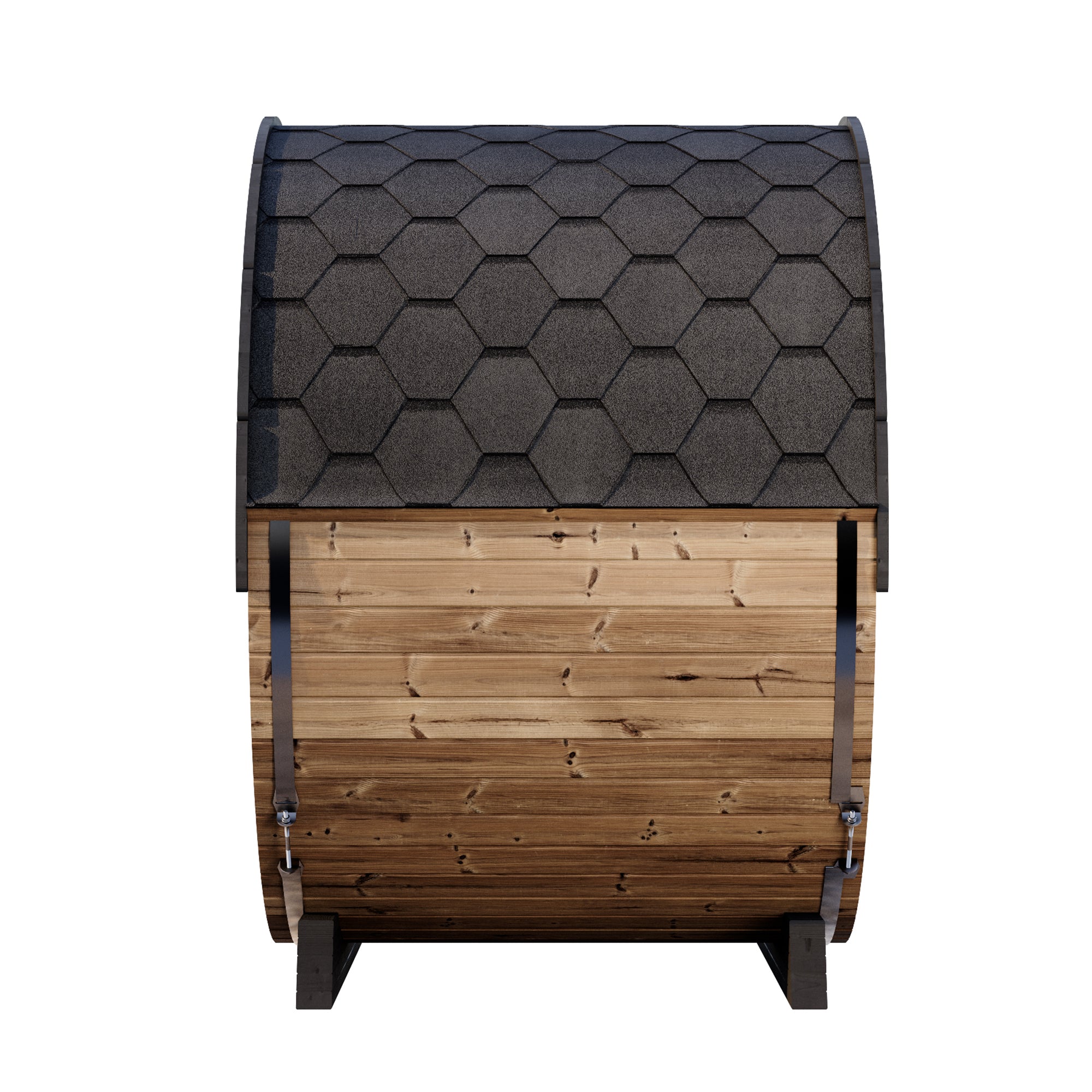 SaunaLife EE6G 4-Person Barrel Sauna w/ Rear Benches & Front Windows, 63"x91" - Image 5
