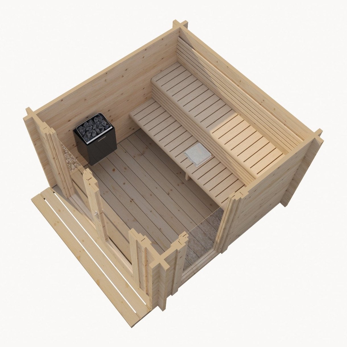 SaunaLife G4 6-Person Outdoor Cabin Sauna - Image 3