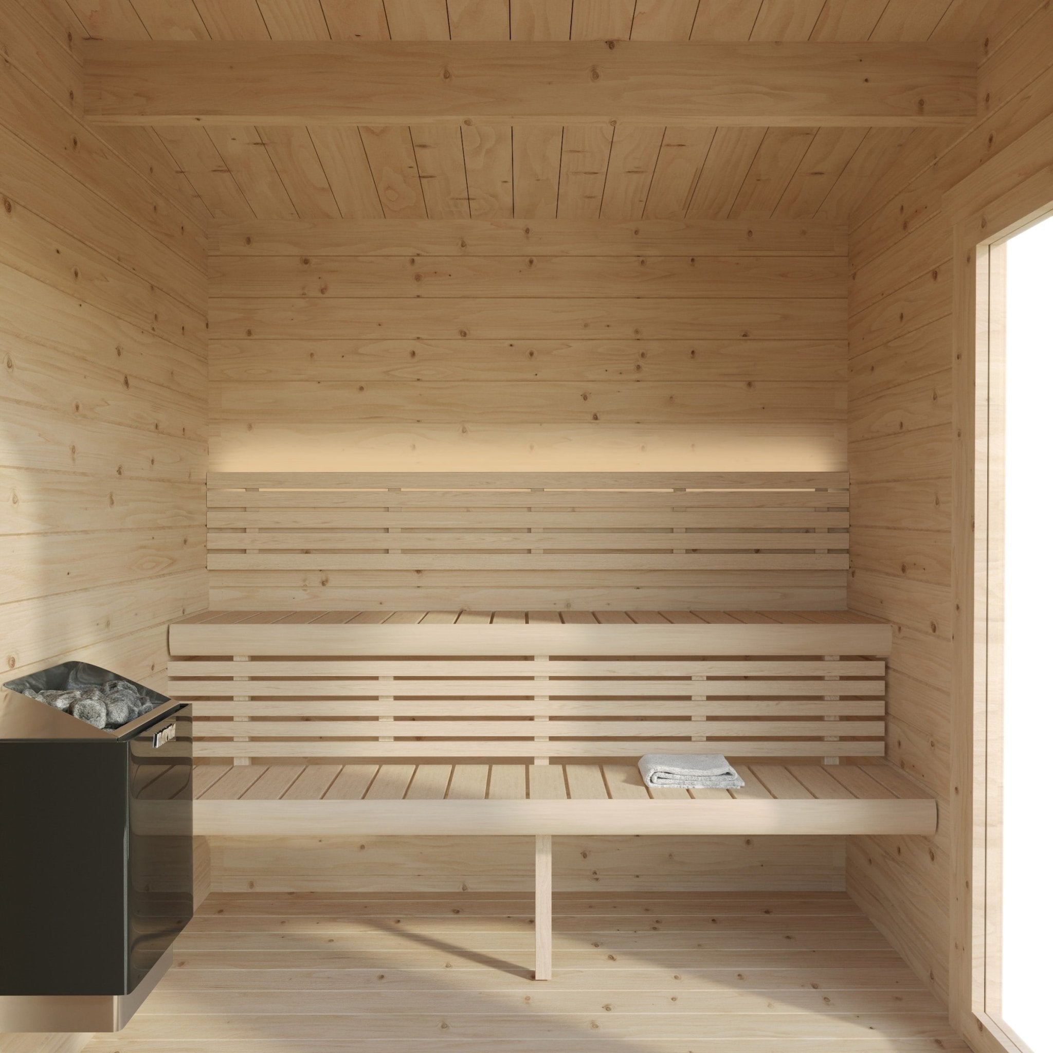 SaunaLife G4 6-Person Outdoor Cabin Sauna - Image 2