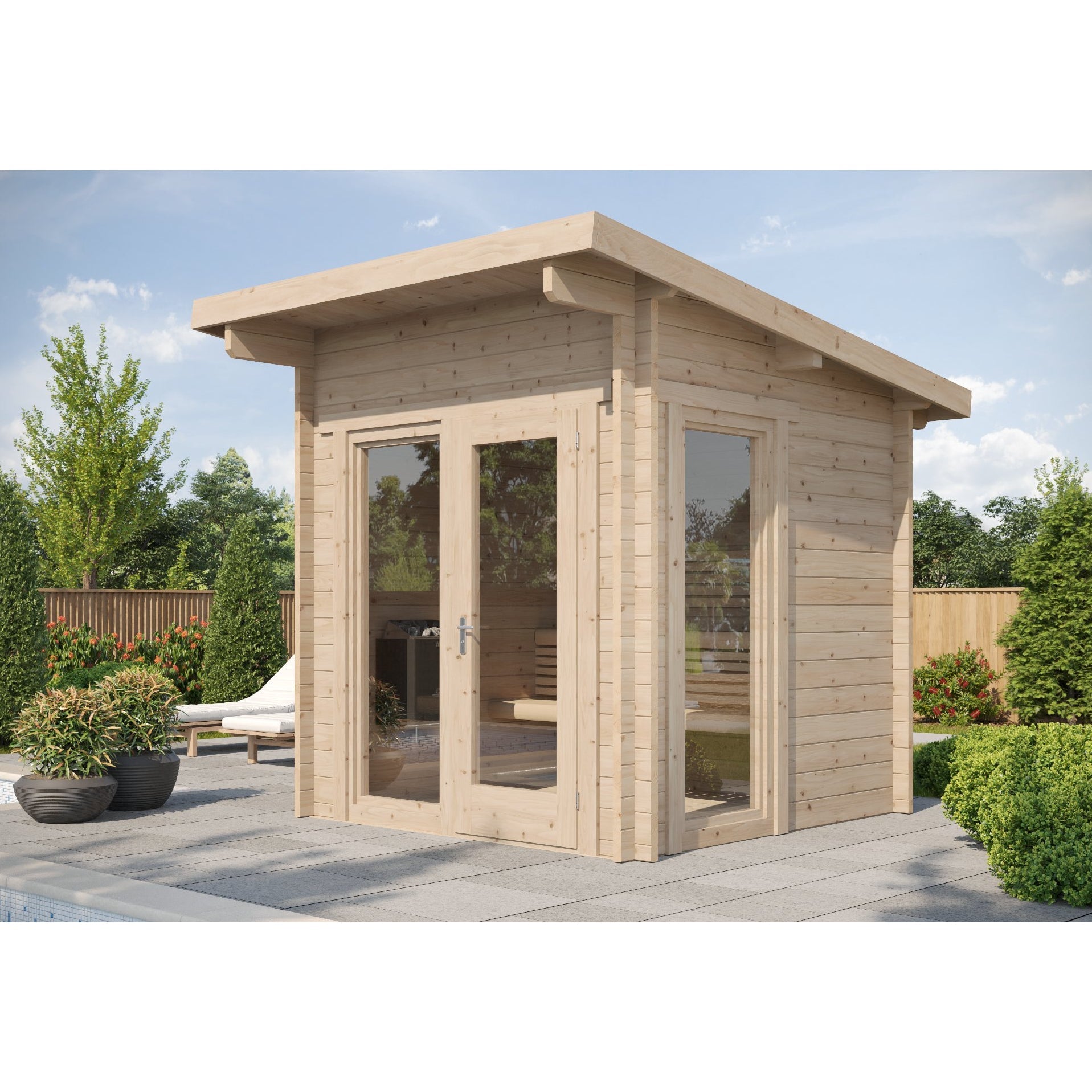 SaunaLife G4 6-Person Outdoor Cabin Sauna - Image 4