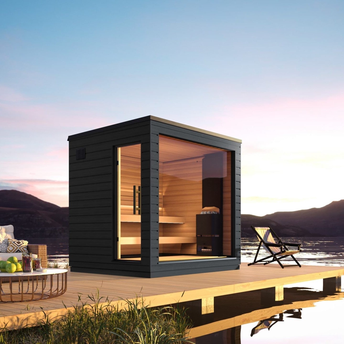 SaunaLife G6 5-Person Outdoor Cabin Sauna - Image 2