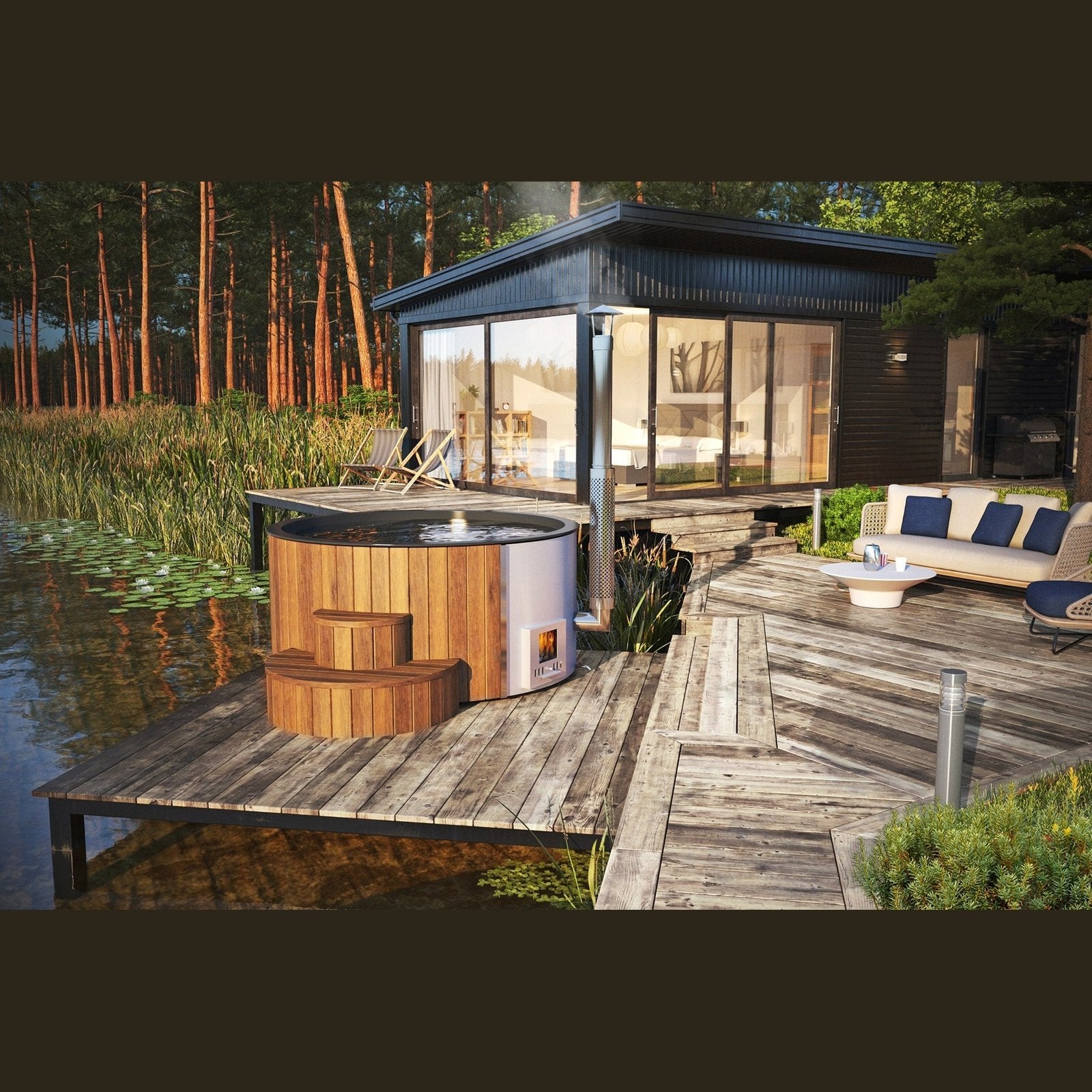 SaunaLife S4N 6-Person Wood-Burning Hot Tub - Image 5