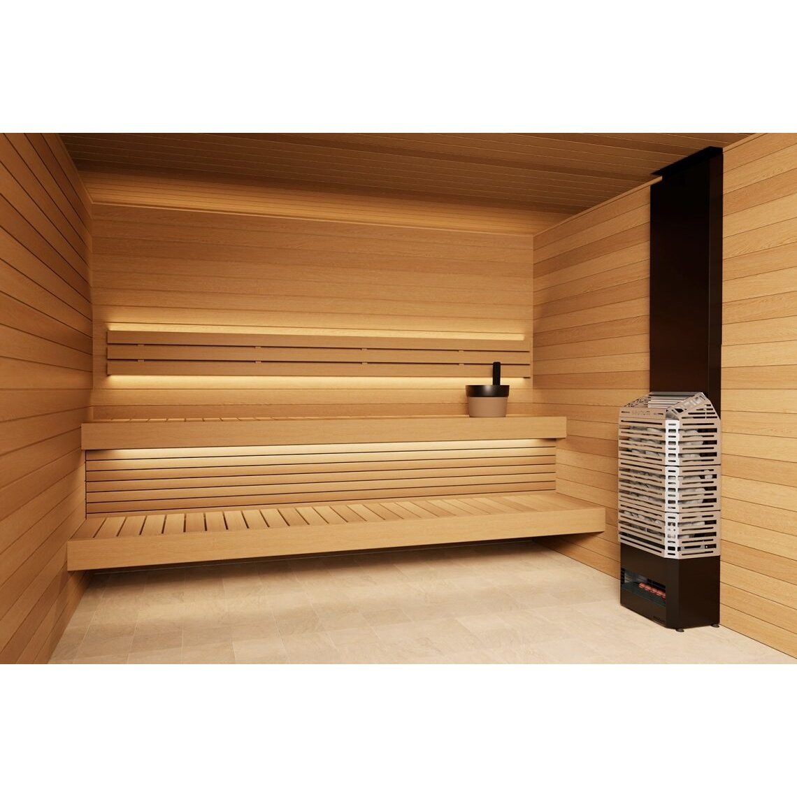 Saunum AIR 7 Sauna Heater, 6.4kW w/ Climate Equalizer - Stainless - Image 8