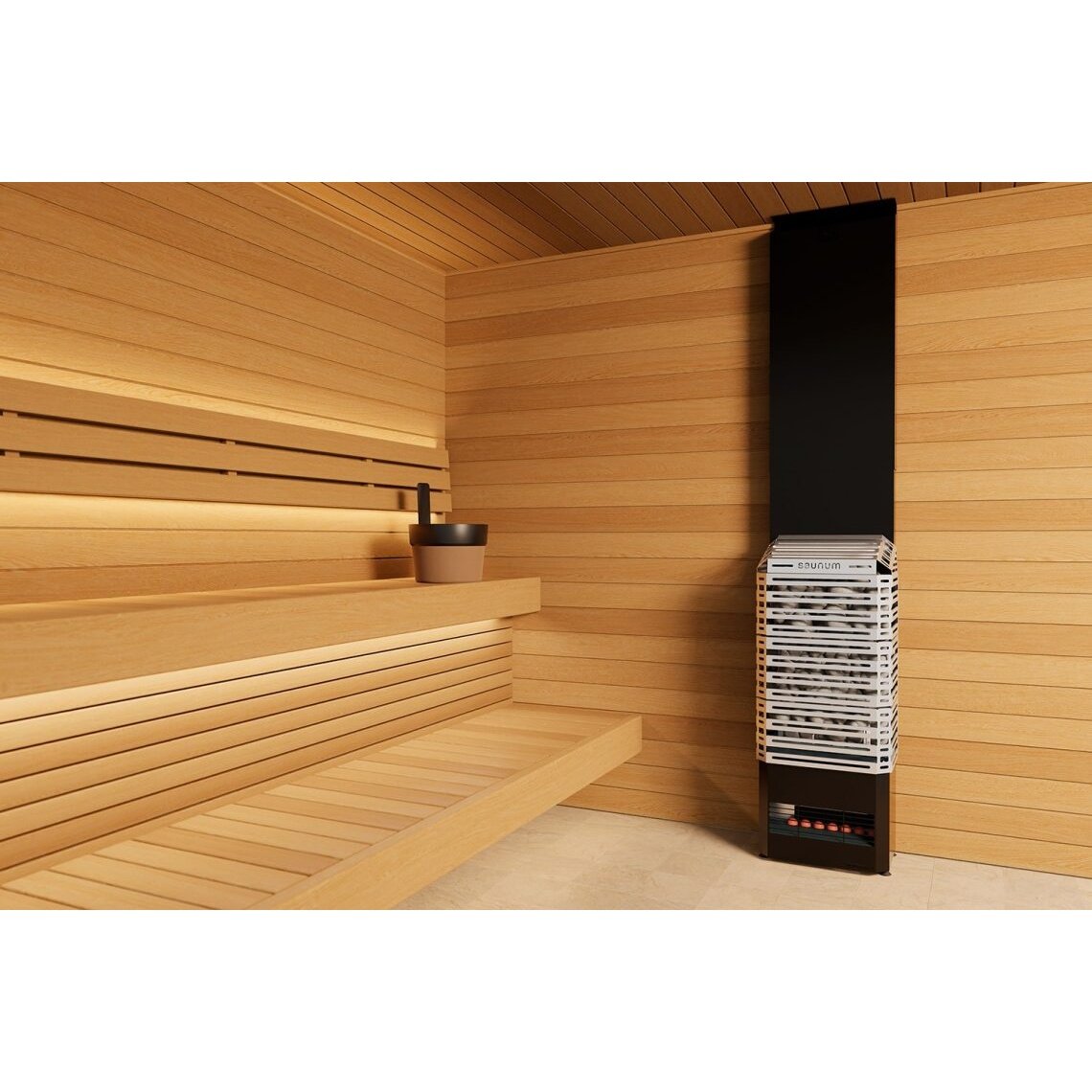 Saunum AIR 7 Sauna Heater, 6.4kW w/ Climate Equalizer - Stainless - Image 7