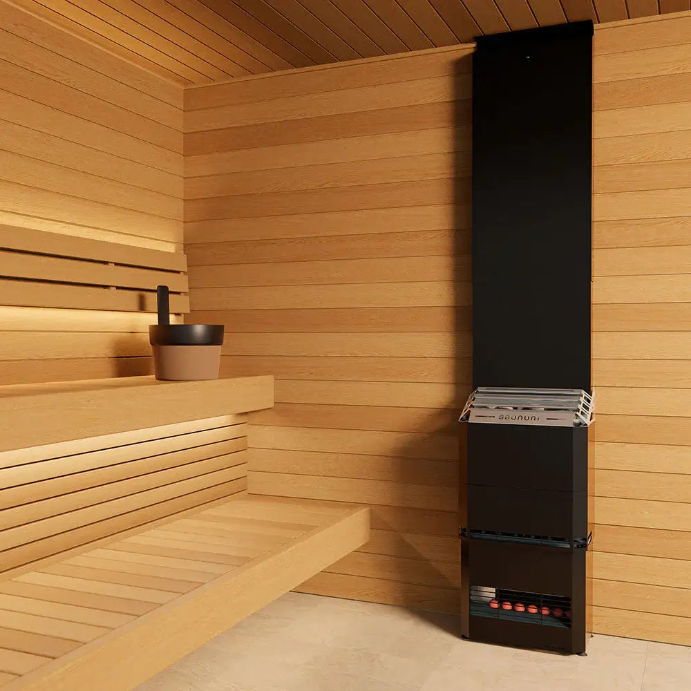 Saunum AIR 7 WiFi Sauna Heater Package, 6.4kW - Black - Image 2