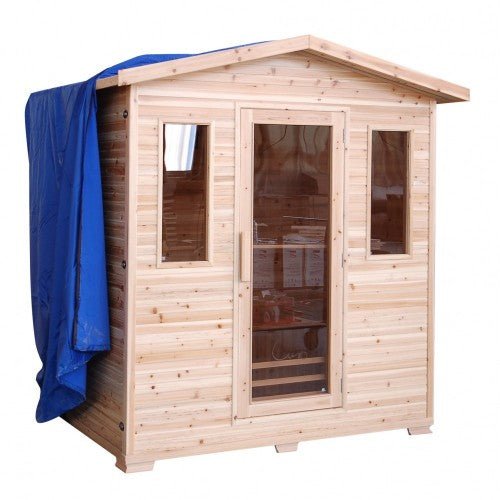 Sunray Cayenne 4-Person Outdoor Infrared Sauna w/ Ceramic Heaters - Image 3