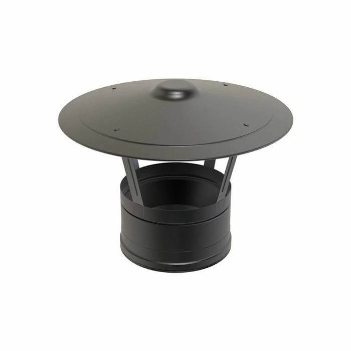 Harvia WHP1000500M-PKG Harvia 1000500M Chimney & Assembly Kit, Barrel, Flat Roof Black - Image 2
